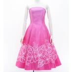 fla платье [S*M*L размер ] MM midi длина плюмерия розовый J2849pi