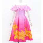 fla платье [S*M*L размер ] off плечо midi длина гибискус розовый J2915pi