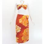  Short парео &2WAYbla верх комплект гибискус orange J3259-14