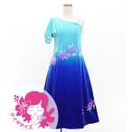 fla платье Kei ki[120*140] one плечо оборка рукав длинный длина Pro tea&tiare голубой × голубой Jp129lblbl