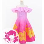 fla платье Kei ki[120*140] off плечо midi длина гибискус розовый Jp80pi