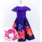 fla платье Kei ki[120*140] off плечо midi длина гибискус лиловый Jp80pu