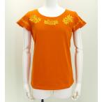  French оборка футболка F вышивка Gold tiare orange KD2goF