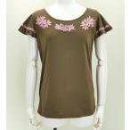  French оборка футболка XL вышивка розовый tiare Brown KD2pibrXL