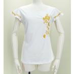  French оборка футболка F вышивка Gold rose белый KD8gwFa