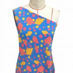  фламенко ткань rose × полька-дот рисунок ko морщина ткань голубой KF-001-LBL-K 3-5 рабочий день после отправка 