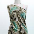  фламенко ткань цветок вышивка способ &peiz Lee рисунок ko морщина * автомобиль n язык * стрейч велюр можно выбрать ткань Brown × бирюзовый голубой KF-107-BRTBL 3-5 рабочий день после отправка 