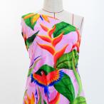  Hawaiian ткань тропический bird рисунок ko морщина * автомобиль n язык * стрейч велюр можно выбрать ткань розовый KH-632-PI 3-5 рабочий день после отправка 