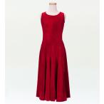 フラダンス ケイキ(キッズ) ベルベット 無地 ワンピースドレス レッド 140サイズ p3r140