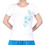  стрейч футболка XL голубой tiare белый TC8blwXL