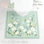 トイレマット 可愛い おしゃれ 単品 フルールブラン 60cm 55cm トイレタリー 日本製 抗菌防臭 吸水加工 洗える 洗濯可 丸洗いOK 滑り止め ずれない トイレカバー