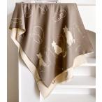 送料無料やや厚手リバーシブル大判アニマル猫柄入りストールマフラー2165b