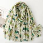 送料無料男女兼用大判薄型アニマル猫柄ストールスカーフパレオ90883b