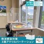 透明 アクリル パーテーション 3面 折りたたみ 収納バッグ付き W610×D305×H450mm 簡単 設置 工具不要 パネル 飛沫 感染 防止 ウイルス 送料無料 エムール