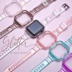 ショッピングapple watch バンド アップルウォッチ Apple watch バンド ベルト 38mm 40mm 42mm 44mm 透明 クリア TPU カバー 一体型 女性 男性