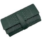 ショッピングサイフ パイソン財布 パイソン 長財布 財布 サイフ 緑 ギャルソン型 蛇革 さいふ メンズ レディース