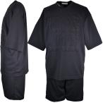 ・サンタフェ 3L(52) 30%OFF 上下セット 24新作 春夏 メンズ エンボス加工 五分袖Tシャツ+ショートパンツ 日本製 tp241-81820-019