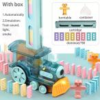 Kids Domino Train Car Set Sound Light Automatic Laying Dominoes Brick Color