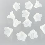 Yahoo! Yahoo!ショッピング(ヤフー ショッピング)約14×10mm 30個入 アクリルビーズ フラワー 穴1.2mm つや消し白 【ゆうパケット対応】
