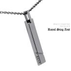 Yahoo! Yahoo!ショッピング(ヤフー ショッピング)ネックレス メンズ ロイヤルスタッグゼスト Royal Stag Zest プレート ブラックダイヤモンド シルバー ファッション アクセサリー ペンダント SN25-003