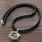 戦国武将 ネックレス メンズ アクセサリー 対い鶴  蒲生氏郷 天然石 シルバー925 ペンダント 52センチ