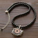 戦国武将 ネックレス メンズ アクセサリー 蛇の目  加藤清正 天然石 シルバー925 ペンダント 43センチ