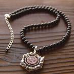 戦国武将 ネックレス メンズ アクセサリー 織田木瓜  織田信長 天然石 シルバー925 ペンダント 43センチ