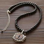 戦国武将 ネックレス メンズ アクセサリー 向かい蝶  大谷吉継 天然石 シルバー925 ペンダント 43センチ