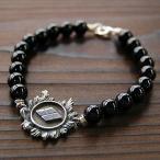 戦国武将 ブレスレット メンズ アクセサリー 武田菱  武田信玄 天然石 シルバー925 ブレス 2 ...