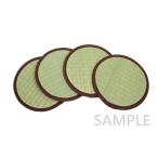 【メーカー直送】萩原 キズや凹みをガード い草雑貨 座卓敷き 円形 (4枚1組)16R ブラウン