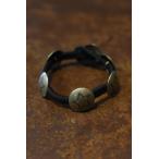 【 YUKETEN 】LEATHER BRACELET STAR ユケテン コンチョレザーブレス  MADE IN USA BLACK- エンシニータス