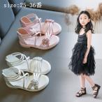 サンダル キッズ お姫様靴 子供サンダル ビーチサンダル 女の子 フラワー 子ども靴 花飾り 夏物 キッズシューズ ベビー 子供用 姫系 かわいい 可愛い 入学式