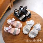 サンダル キッズ お姫様靴 子供サンダル ビーチサンダル 女の子 子ども靴 リボン 夏物 キッズシューズ 滑りにくい ソフトの底 ベビー 姫系 女児 可愛い入学式