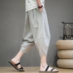 5色 サルエルパンツ メンズ 七分丈 ワイドパンツ 夏ズボン 七分丈ズボン ゆったり 涼しいズボン ボトムス