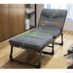 リクライニング 折りたたみベッド 三つ折り コンパクト 簡易ベッド ヘッドレスト 折り畳み ベッド シングル 6脚サポート 組立不要 すぐ使える