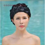 水泳帽 レディース ゆったり 花の形 キャップ 海水浴 アクア 水泳用品