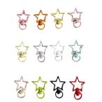  красочный звезда type kalabina вращение can имеется 1 шт все 12 цвет DIY детали рукоделие основа металлические принадлежности ручная работа kalabina металлический простой детали многоцелевой аксессуары ключ металлические принадлежности 