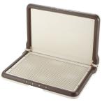 しつけ用ステップL型トレー ワイド ダークブラウン〔ペット用品〕【商工会会員店です】