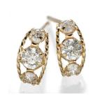 K18ローブダイヤモンドピアス K18PG【商工会会員店です】