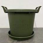 グロウコンテナ30型（直径30cm）とグロウプレート30型（ダークグリーン）のセット