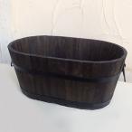 焼杉プランター：小判4個セット