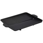 ショッピング焼肉 イシガキ 焼肉プレート ブラック 幅37×奥行26×高さ4.2cm 角型 おいしさ特選便 ヘルシー 焼肉グリル カセットコンロ用 余分な油 落と