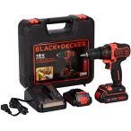 ブラックアンドデッカー(BLACK+DECKER) コードレス ドリルドライバー DIY 電動工具 穴あけ 締付工具 18V リチウム 電池 2