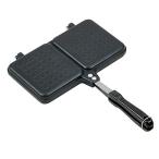 武田コーポレーション 直火式・こびりつきにくい・フッ素樹脂加工 ブラック 35.5×25×3.2cm ダブルホットサンドメーカー WHS21-35