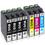 GPC Image MUG-4CL エプソン 用 インク マグカップ 4色パック+ MUG-BK ブラック 3本 (計7本) 増量タイプ エプソ