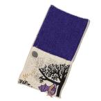 moritaMiW... тканый (Kusubashi Mon Ori) сумка носовой платок коготь похоже . месяц ночь. летучая мышь лиловый A-68238-90-P