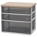 ショッピングチェスト アイリスオーヤマ チェスト ワイド ウッドトップ 浅型2段+深型1段 WTDC-W421RF フレンチオーク ホワイト