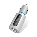  Elecom FM передатчик /Bluetooth/USB2 порт есть /3.4A/ белый 