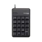 エレコム テンキー 有線 メンブレン Mサイズ USBポート付 1000万回高耐久 ブラック TK-TCM012BK