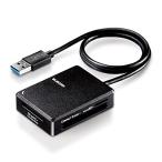  Elecom устройство для считывания карт SD microSD MS CF высокоскоростной USB3.0 кабель длина 50cm черный MR3-C402BK